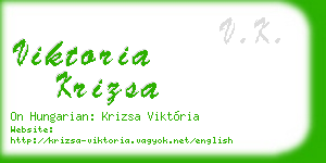 viktoria krizsa business card